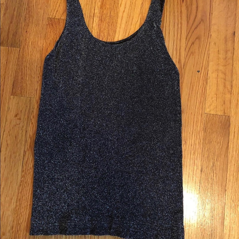 Black glitter tank